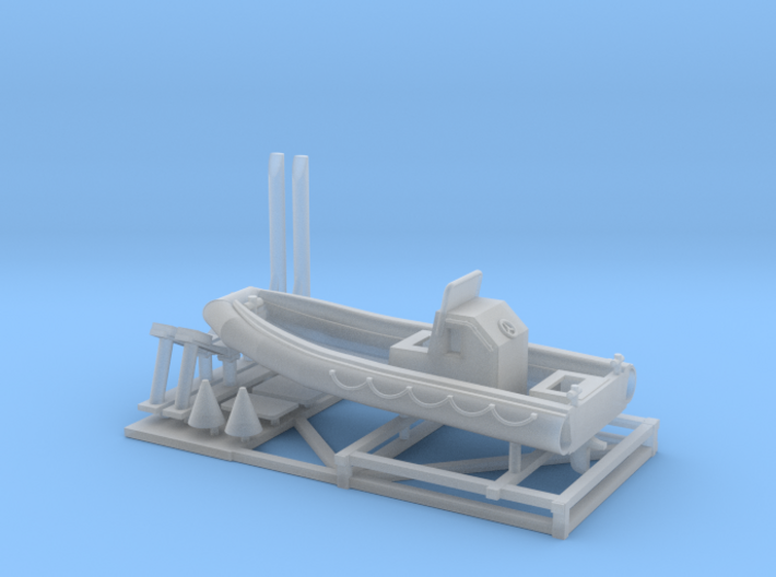 1/120 23 foot RIB boat with stand 3d printed