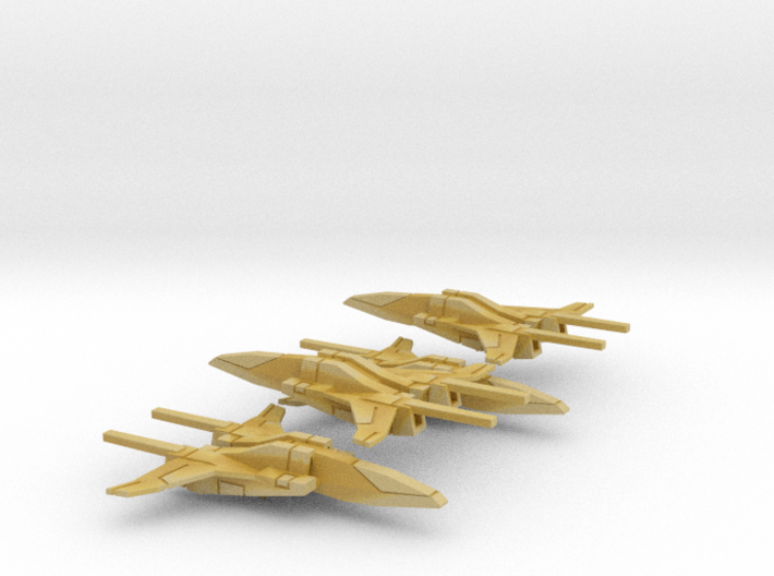 Space Fighter Type-B, 4-Pack 3d printed 