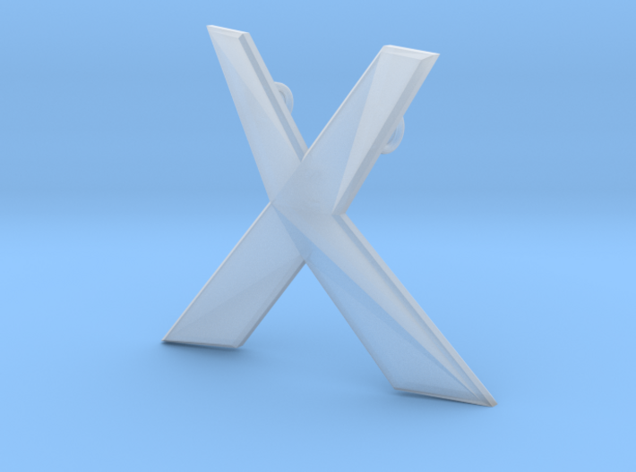Distorted letter X 3d printed