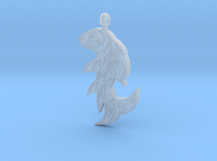 Shard Fish Pendant (inverted) 3d printed