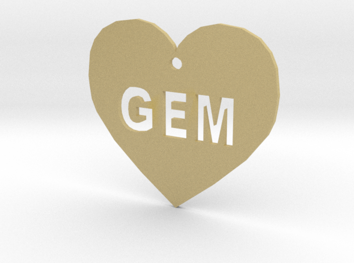 Heart Name Tag Small (1.5&quot;) 3d printed