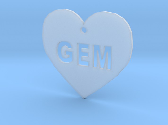 Heart Name Tag Small (1.5&quot;) 3d printed