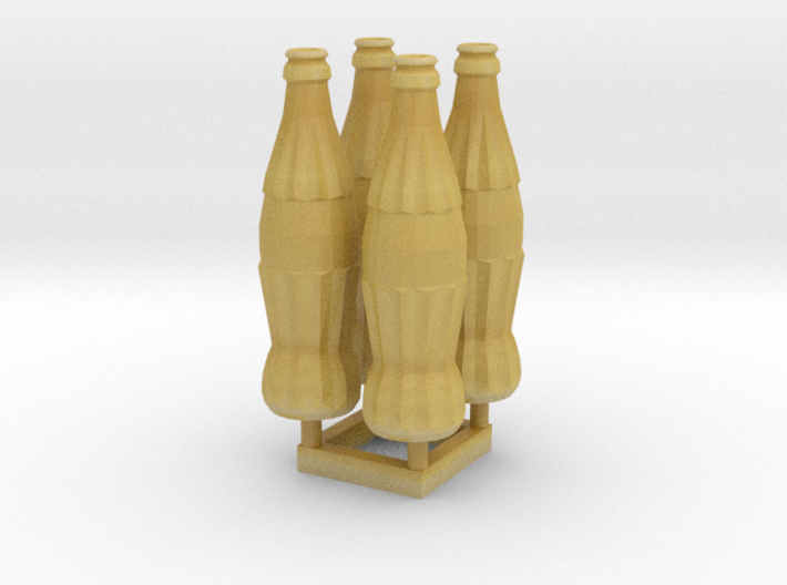 Soda Bottle 4x 20cl/6.7oz 28mm tall 3d printed