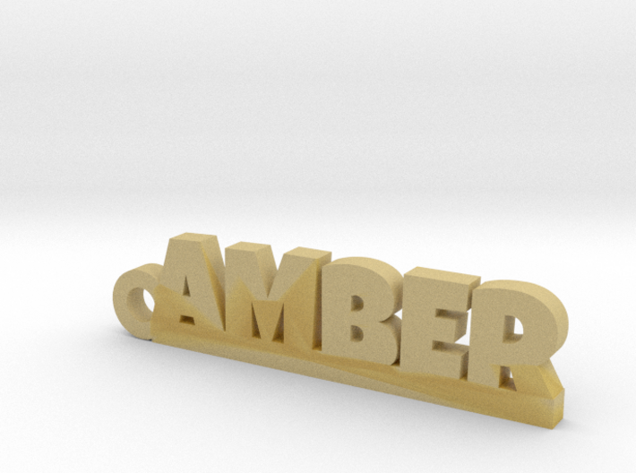 AMBER Keychain Lucky 3d printed