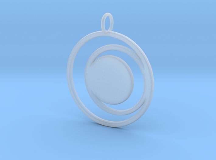 Abstract Two Moons Pendant Charm 3d printed