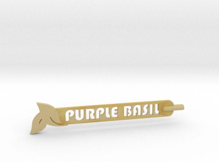 Purple Basil Plant Stake 3d printed