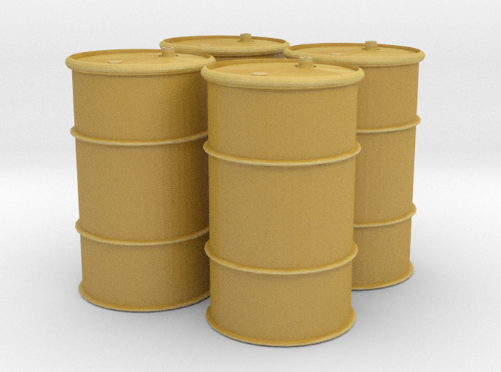 HO 55 Gallon Drum set of 4 3d printed