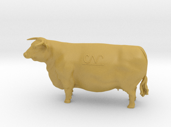 1/64 Horned Hereford Cow1 3d printed