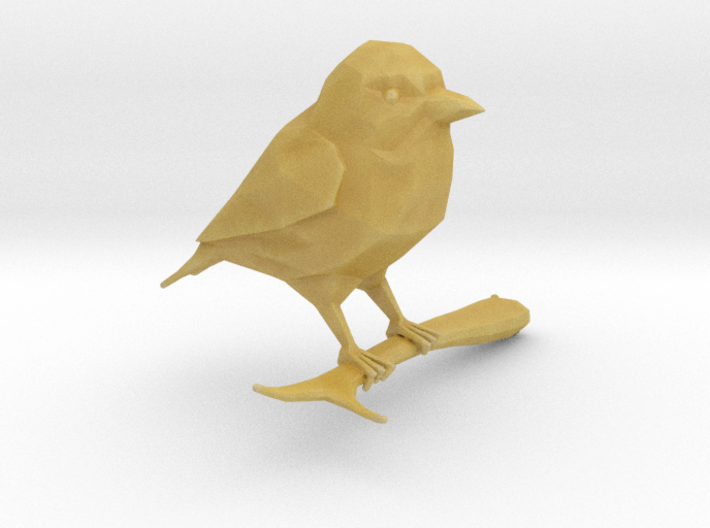 Low-Poly Stylised Bird 3d printed 