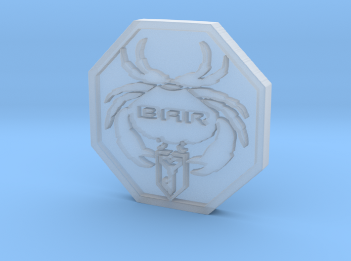 BAR Crab Logo Coin 3d printed