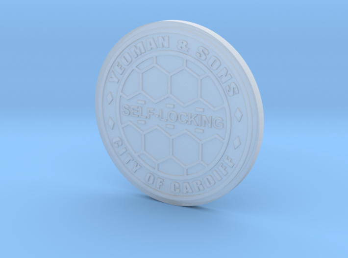 1:9 Scale City of Cardiff Manhole Cover 3d printed