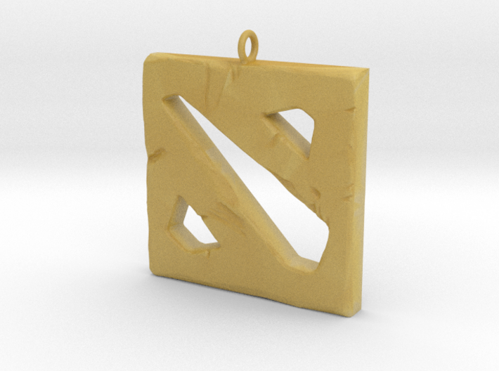 DOTA 2 Polygonal Logo Pendant Keychain Necklace 3d printed