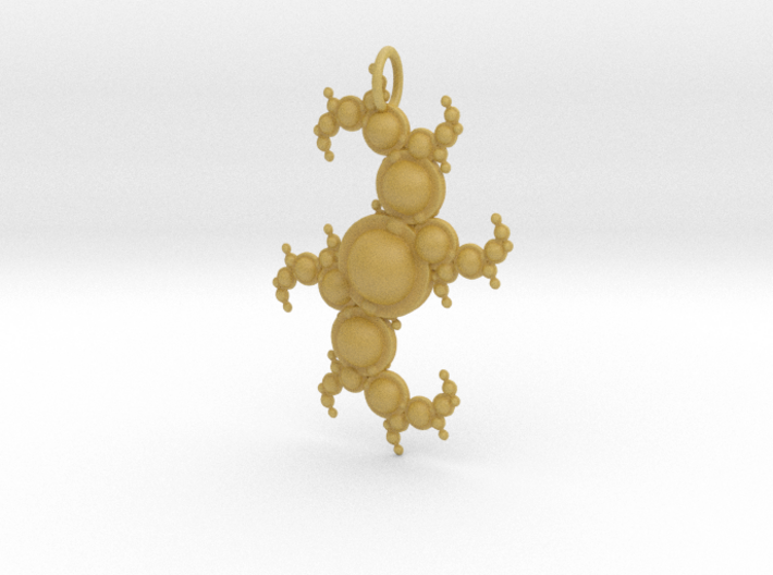 Fractal pendant with spheres 3d printed