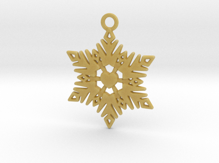 The Heart of a Snowflake 3d printed