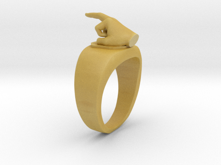 Middle Finger Ring - Size 9 3d printed