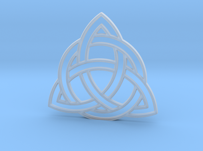 Nearly invisible celtic pendant or earrings 3d printed