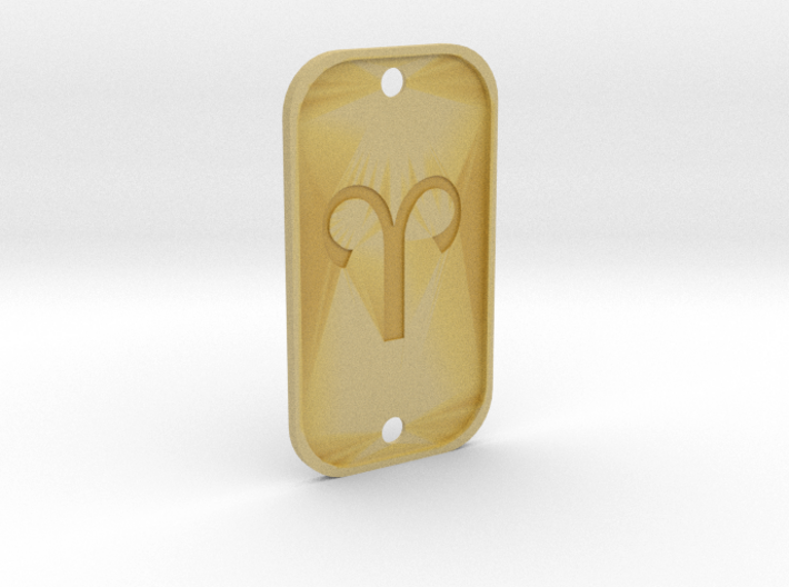 Aries (The Ram) DogTag V4 3d printed