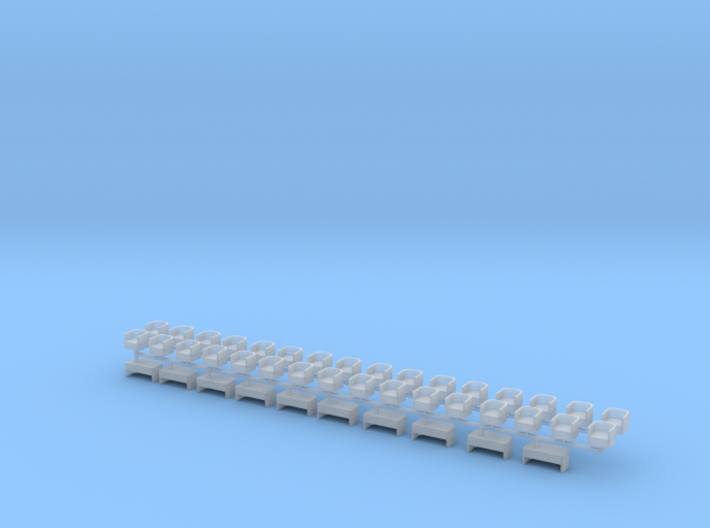 Lounge type Seats for Heavyweight Passenger Cars 3d printed