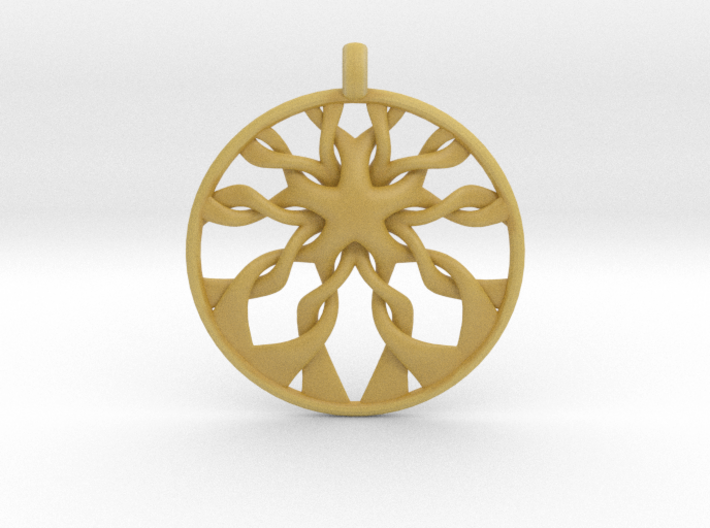 Roots Pendant 3d printed