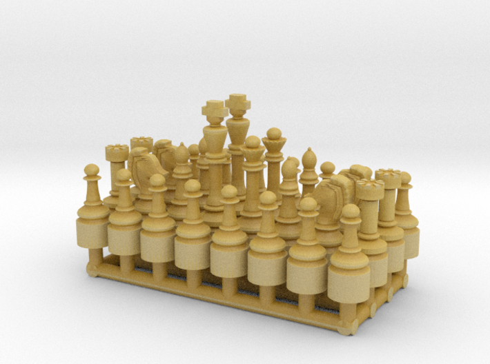 1/18 Scale Chess Pieces Sprue (Full Set) 3d printed 