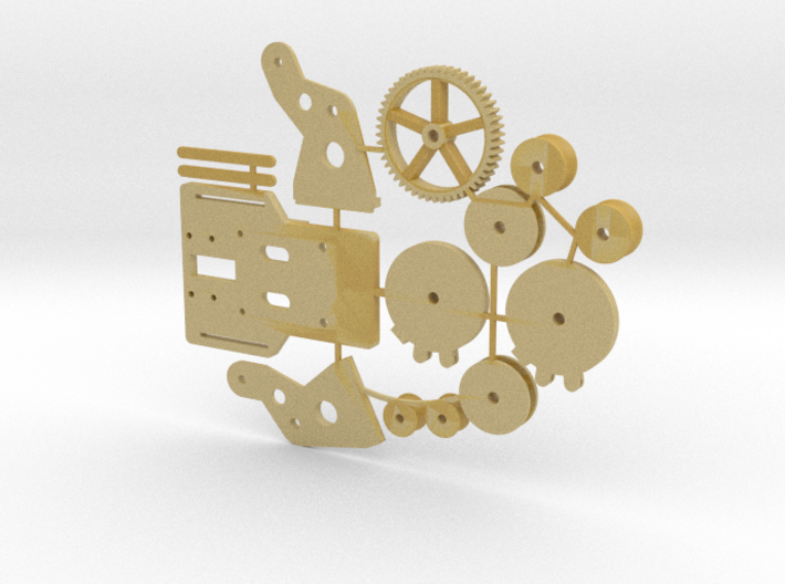 Anchor winch parts scale 1:35 3d printed 