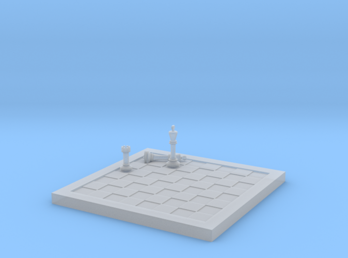1/18 Scale Chess Board Mid-game (v04) 3d printed