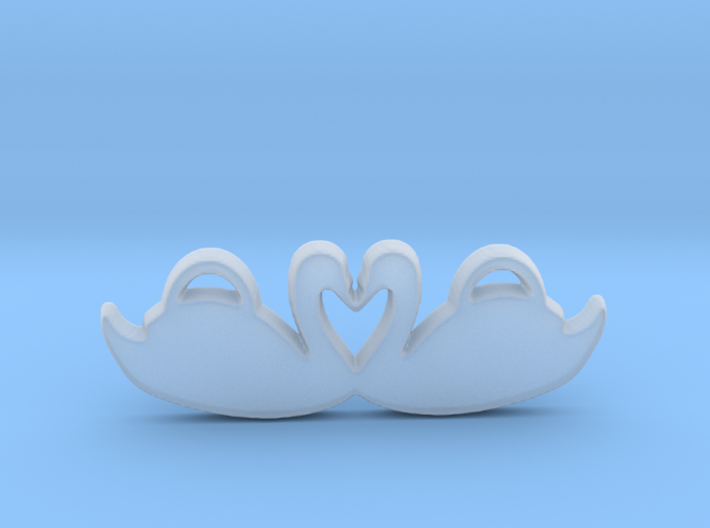 Swans Forming a Heart 3d printed