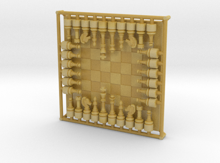 1/18 Scale Chess Board &amp; Pieces (complete set) 3d printed