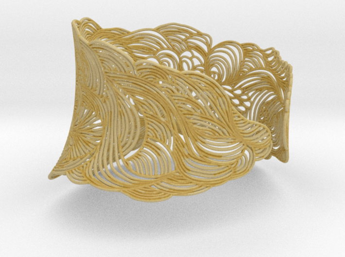 Wave Necklace 3d printed