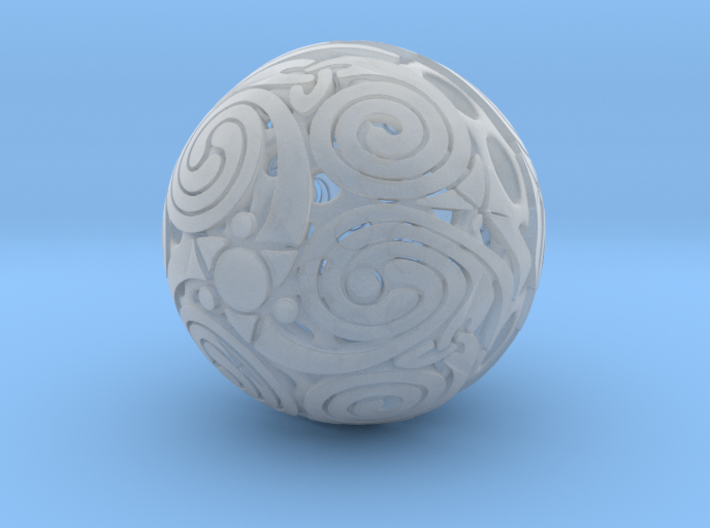 Triskelion sphere 3d printed