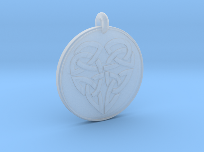 Heart - Round Celtic Pendant 3d printed