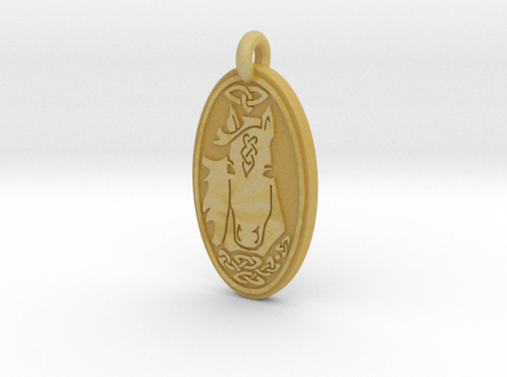 Horse - Oval Pendant 3d printed