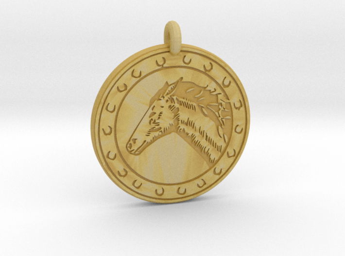 Horse Animal Totem Pendant 2 3d printed