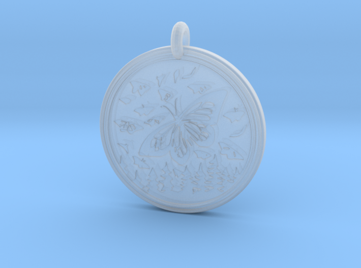 Monarch Butterfly Animal Totem Pendant 3d printed