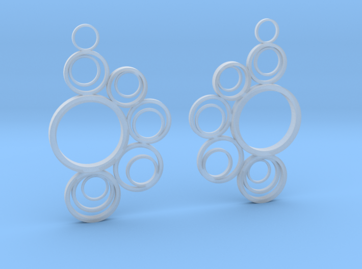 Circle earrings 3d printed