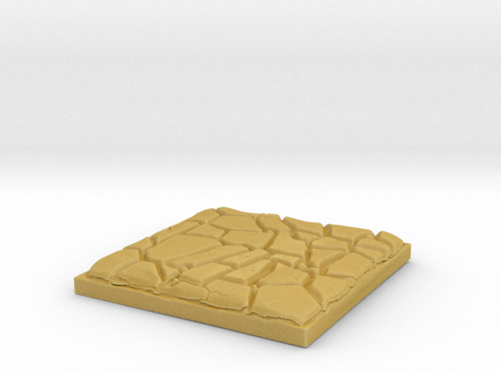 Cobblestone 1&quot; Square Miniature Base Plate 3d printed