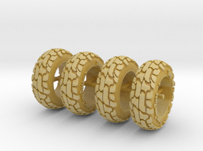 1:64 off road tires for 9mm rims. 3d printed
