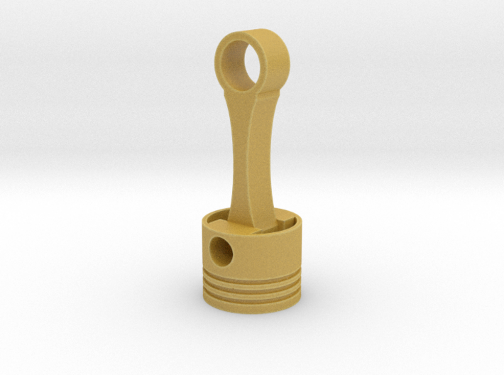 Piston and rod keychain 3d printed 