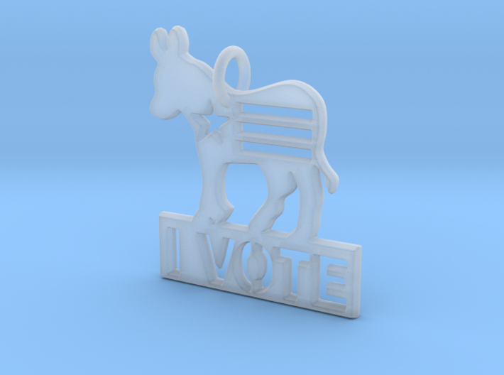 I Vote Donkey Pendant 3d printed