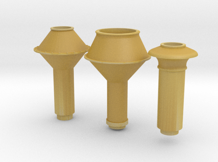 Smokestack assortment 1 O scale 1/48 3d printed 