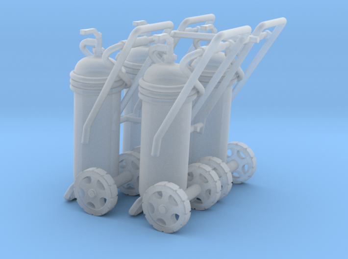 Wheeled fire extinguisher - 1:50 - 4X 3d printed