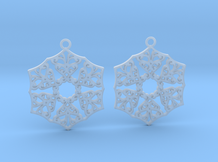 Ornamental earrings no.3 3d printed