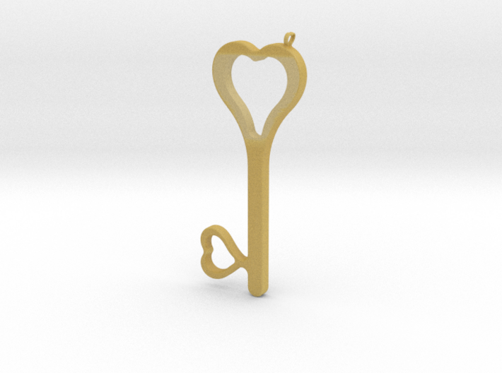 Hearts Key Necklace-25 3d printed