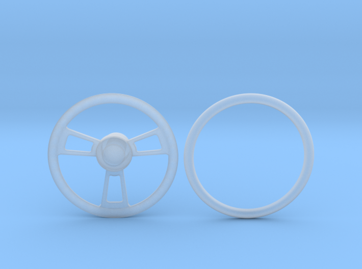 1:8 Two Piece Three-Spoke Billet Style Steering Wh 3d printed