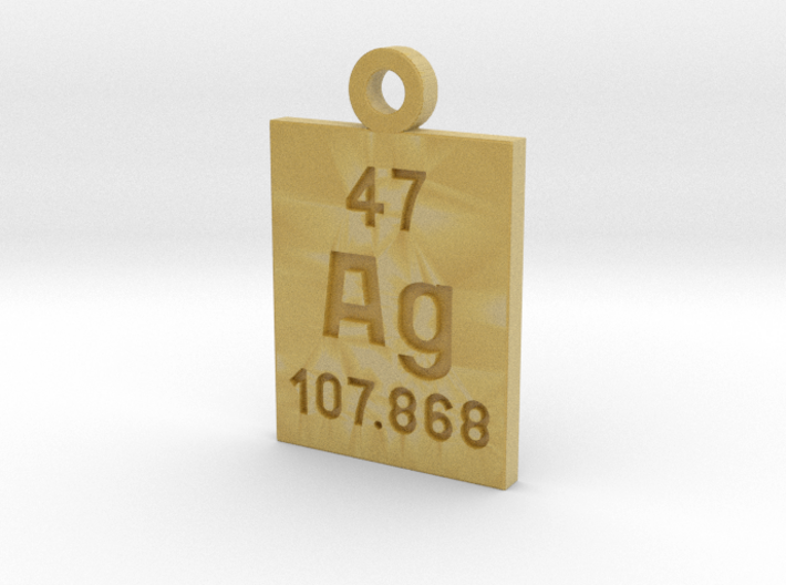 Ag Periodic Pendant 3d printed