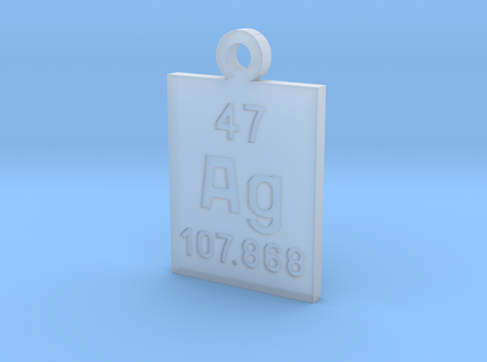 Ag Periodic Pendant 3d printed