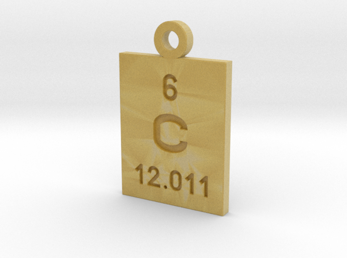 C Periodic Pendant 3d printed