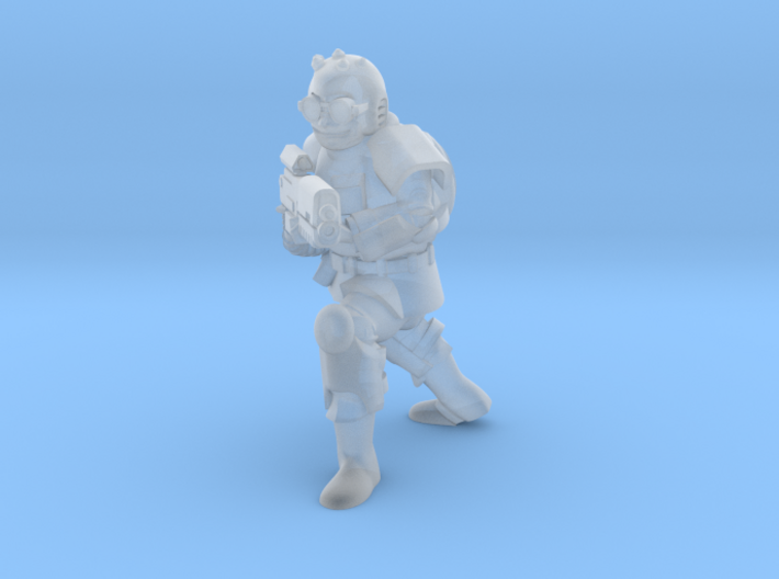 Scrap Armor Soldier with Gun 3d printed