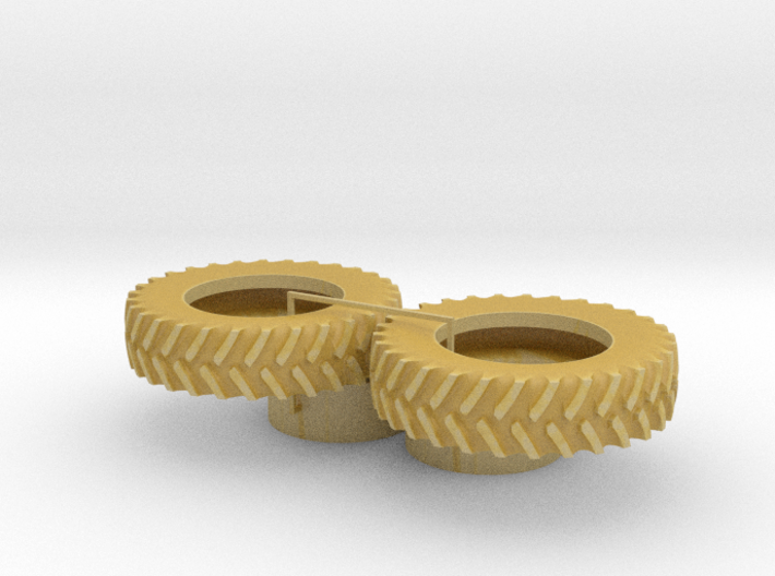 1/64 Scale 42&quot; Red 86 88 Rear Cast Wheels &amp; Tires 3d printed