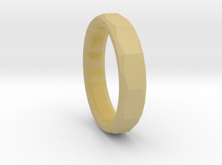 Geometric Men's ring 3d printed